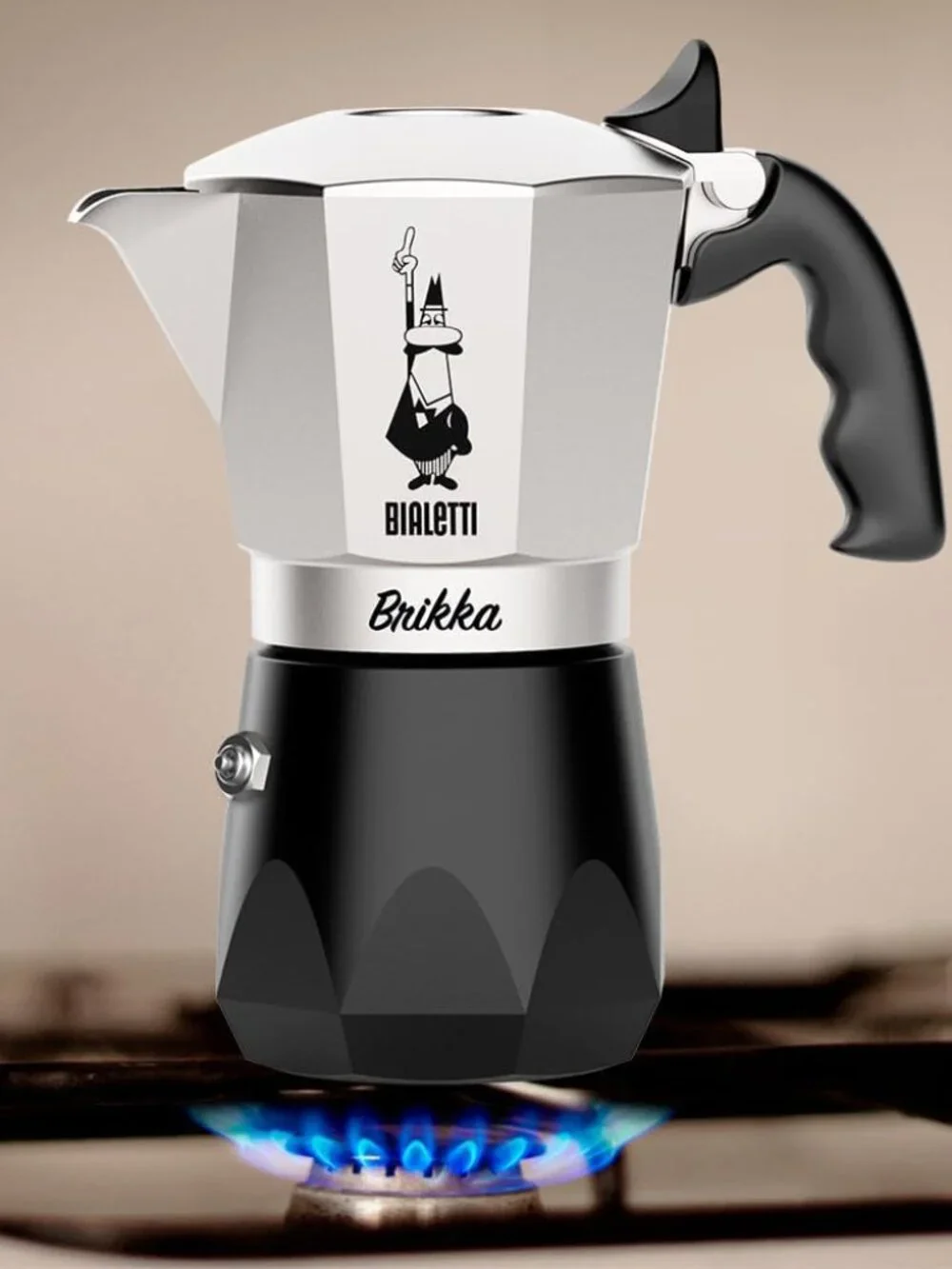 Bialetti Bricca NEW 4 Cup Open Fire Type (Coffee Maker, Espresso Makinetta)